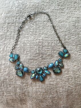 Blue Floral Statement Necklace